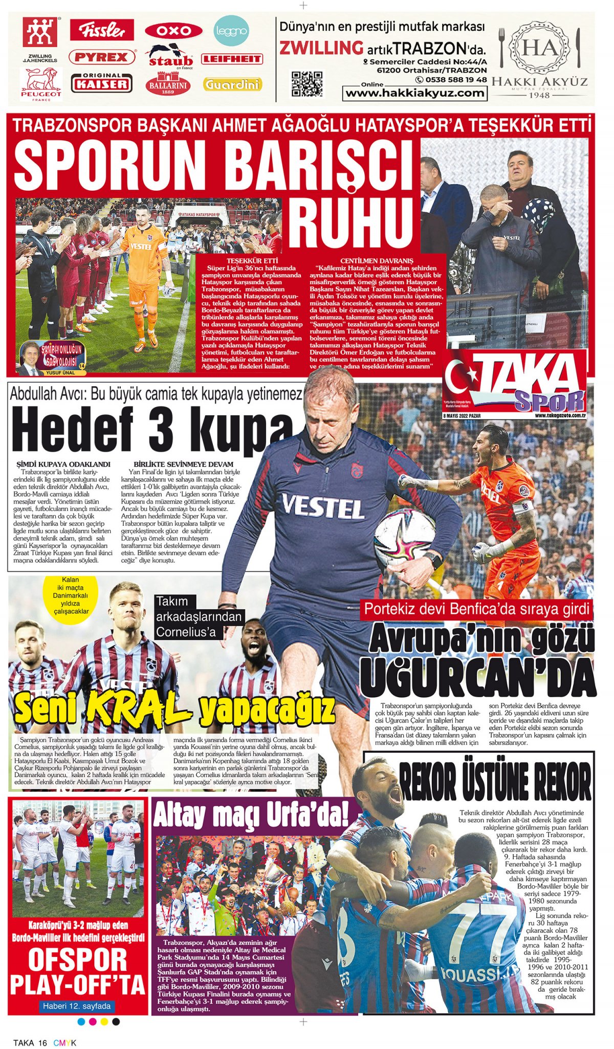 Taka Gazete - 08.05.2022 Manşeti