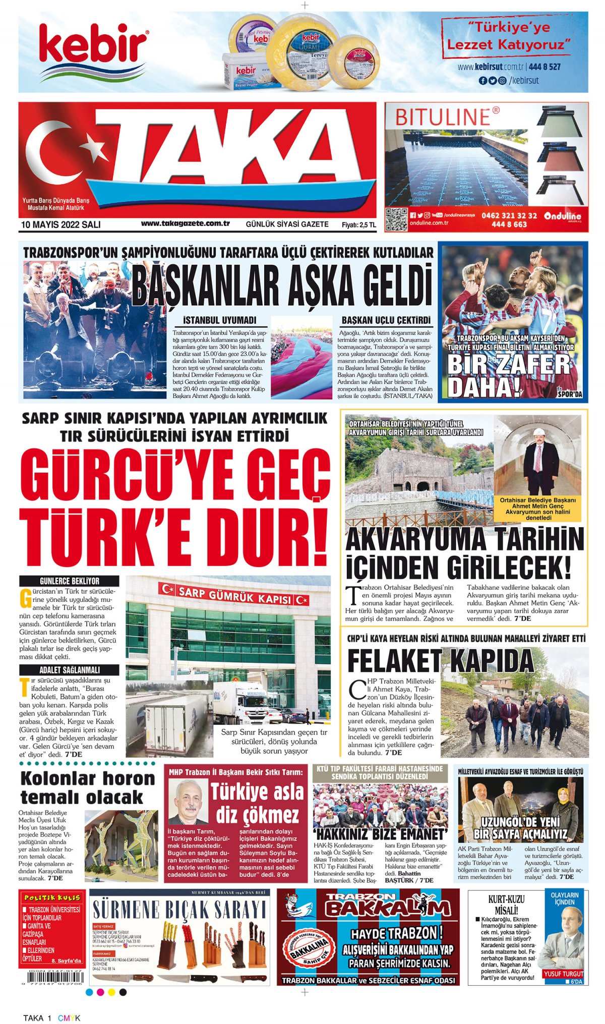 Taka Gazete - 10.05.2022 Manşeti