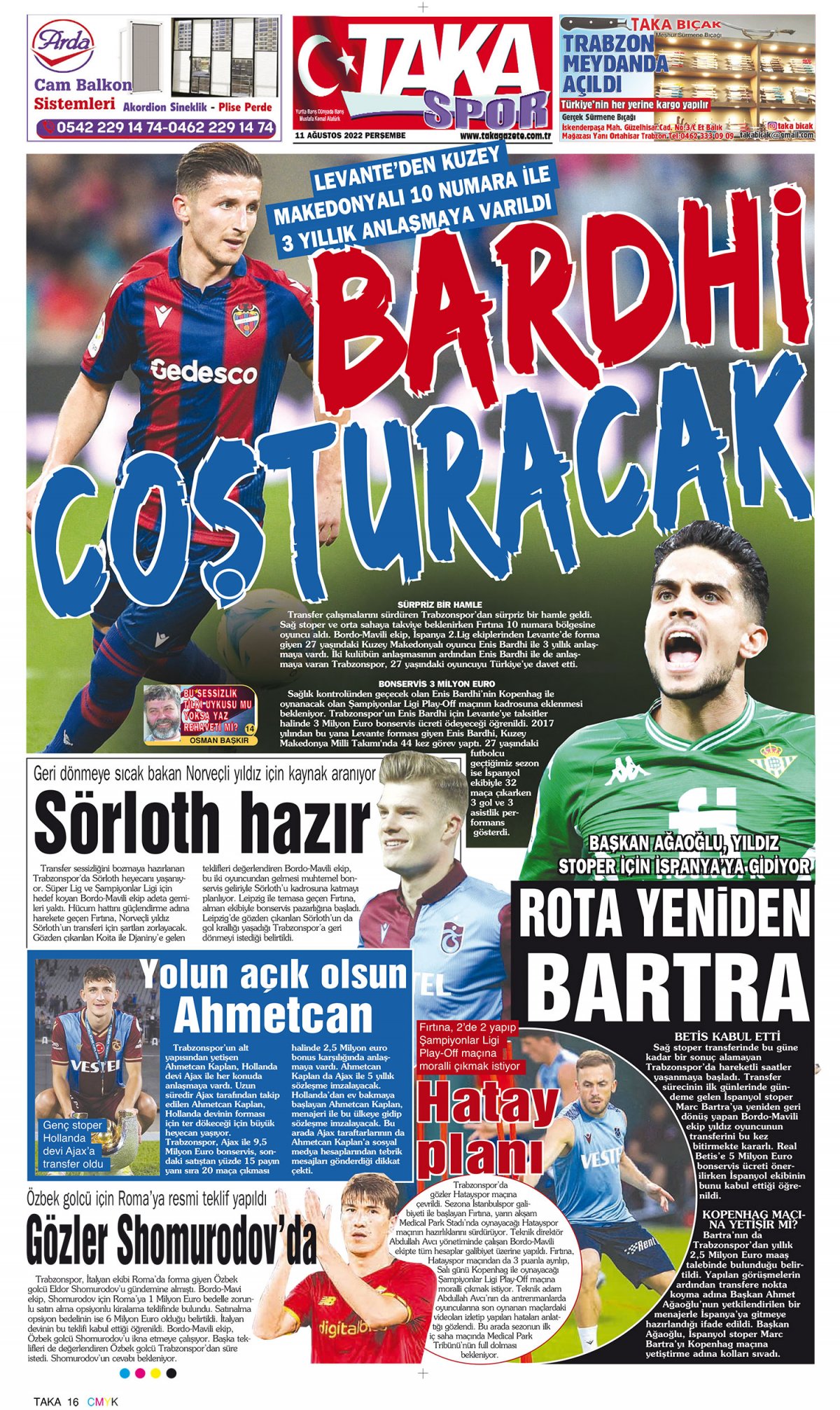 Taka Gazete - 11.08.2022 Manşeti