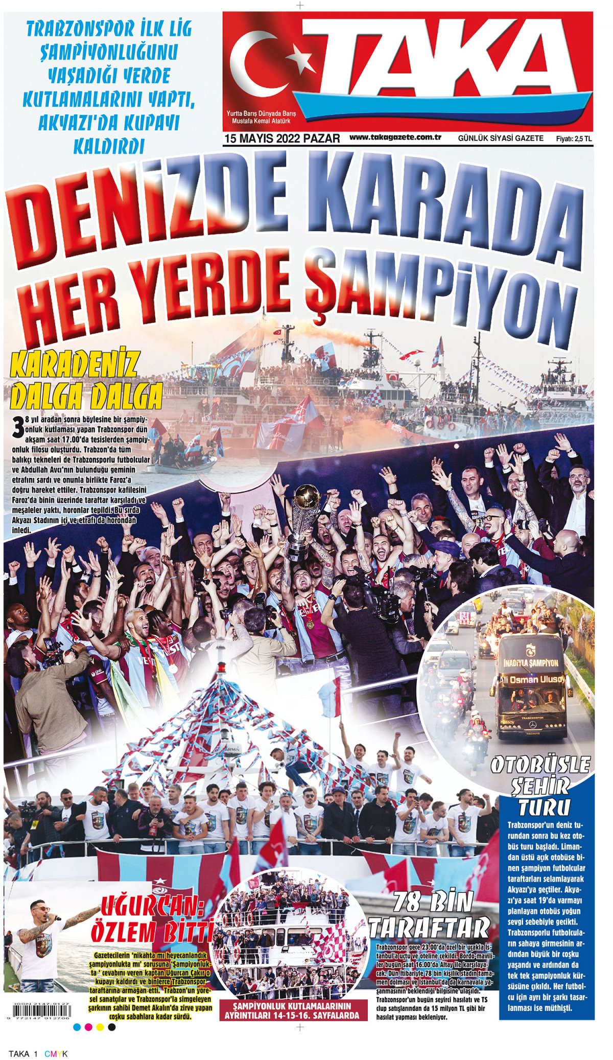 Taka Gazete - 15.05.2022 Manşeti