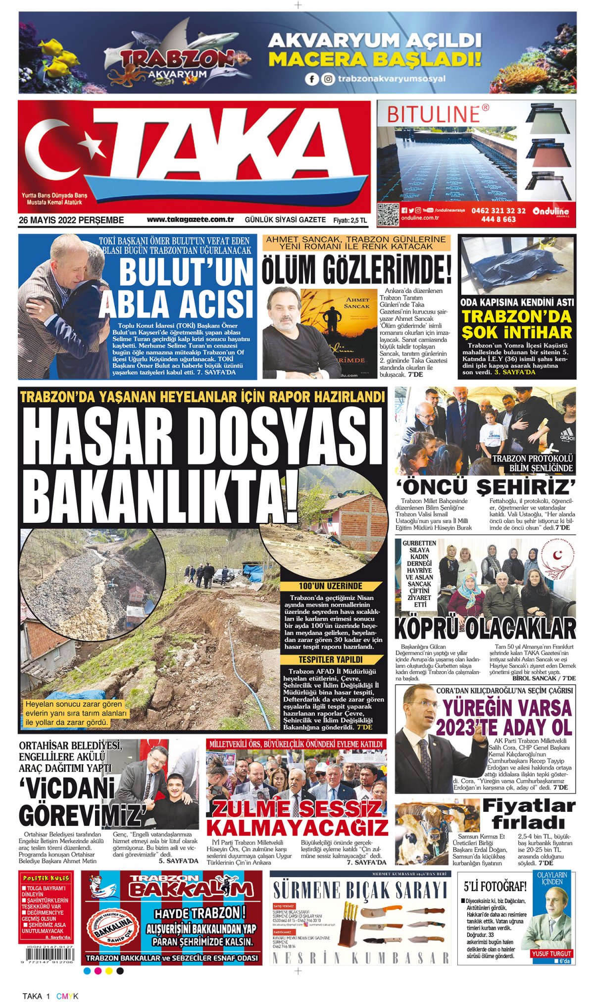 Taka Gazete - 26.05.2022 Manşeti