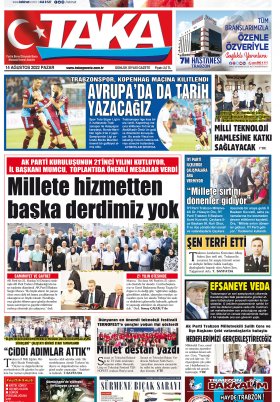 Taka Gazete - 14.08.2022 Manşeti
