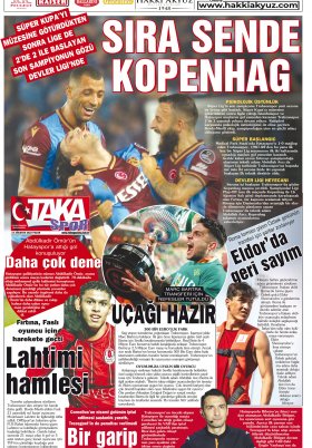 Taka Gazete - 14.08.2022 Manşeti