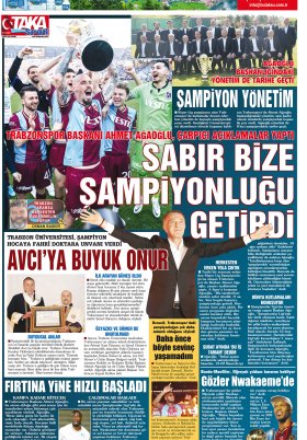 Taka Gazete - 19.05.2022 Manşeti