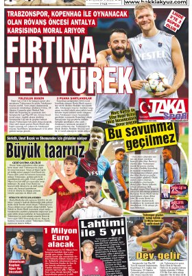 Taka Gazete - 19.08.2022 Manşeti