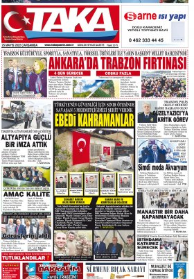 Taka Gazete - 25.05.2022 Manşeti