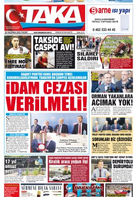 Taka Gazete - 26.06.2022 Manşeti